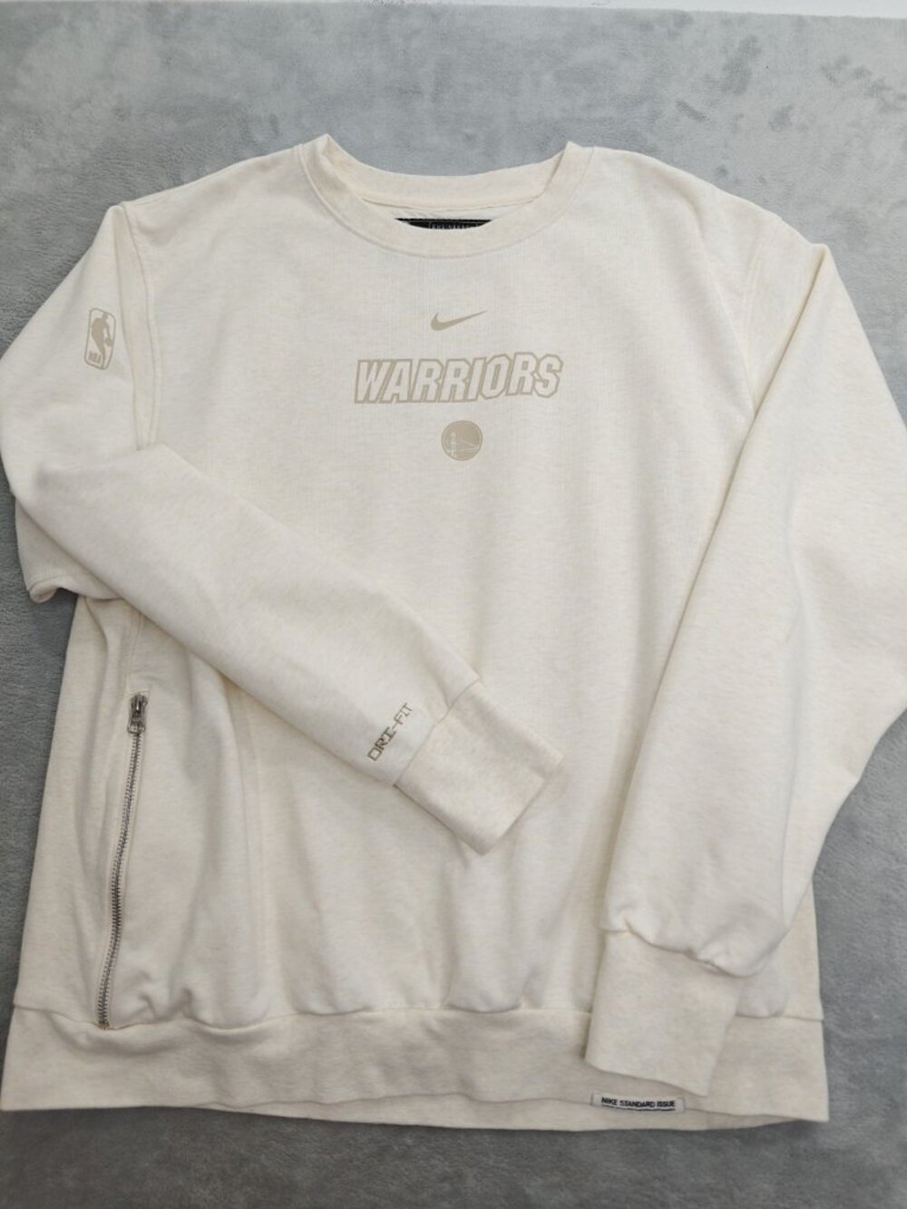 NIKE NBA GOLDEN STATE WARRIORS CREW NECK TEAM ISSUE SWEATER DN7827-027 Sz L